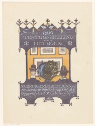 Pubblicità della tipografia e litografia di Amsterdam Dieperink & Co (1910 Mostra del libro)