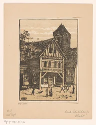 Casa di legno e torre di pietra