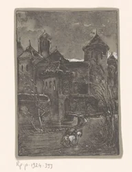 Castello con due cavalieri