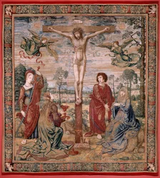 Arazzo Fiammingo. Serie Baldacchino di Carlo V. Cristo della Misericordia