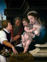"La Sainte famille", pittura di Bernard van Orley (Barend, Barent, Bernaert di Bruxelles).