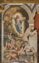 Controfacciata, Bernardino Gatti, Resurrezione 1529