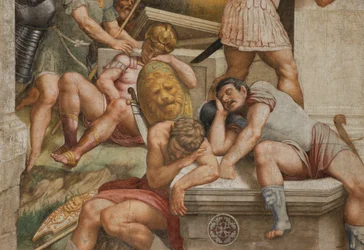 Controfacciata, Bernardino Gatti, Resurrezione 1529, (dettaglio)