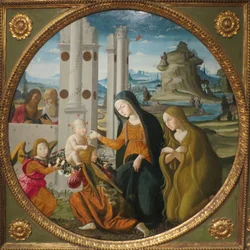 Bernardino Fungai - Madonna con Bambino e Santi e Angeli