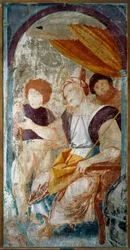 Italia, Varallo, frammento di dipinto della Flagellazione