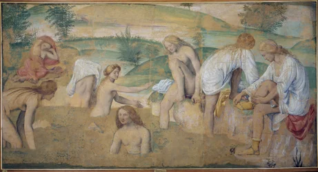 Ninfe al bagno, c.1514 (affresco staccato su tavola)