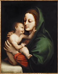 Santa Maria e il bambino, frammento di una presentazione nel tempio (dipinto su tavola)