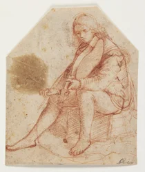 Giovane seduto con viola