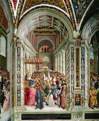 Enea Silvio Piccolomini (1405-64), eletto Papa con il nome di Pio II, entra in San Pietro, 3 settembre 1458