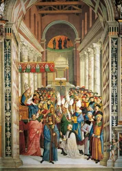 Cattedrale di Siena, Biblioteca Piccolomini, Incoronazione di Papa Pio II, (dettaglio)