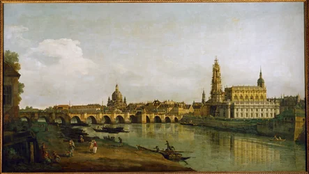 Dresda, Germania, vista dalla riva destra dell