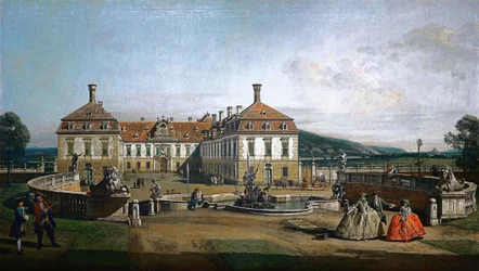 Tedesco: Il palazzo imperiale di piacere Schloss Hof, lato della corte d