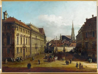 Lobkowitzplatz a Vienna, Austria (olio su tela)