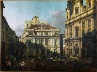 Piazza della Vecchia Università a Vienna, Austria (olio su tela)