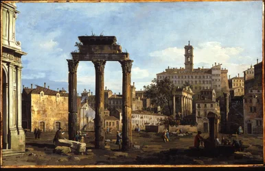 Roma - Il Foro con il Tempio di Castore e Polluce