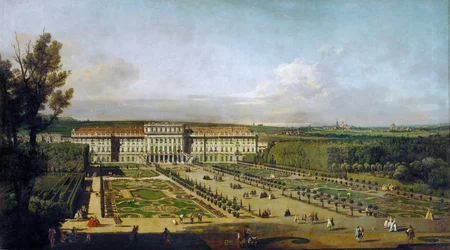 Palazzo di Schönbrunn visto dai giardini, tra il 1758 e il 1761