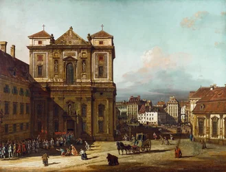 La Freyung a Vienna, da nord-ovest, tra il 1758 e il 1761