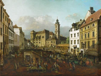 La Freyung di Vienna, Austria, vista da sud-est (olio su tela)