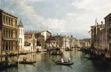 Il Canal Grande, Venezia, vista verso est dal Palazzo Flangini al Palazzo Venramin Calergi, c.1742