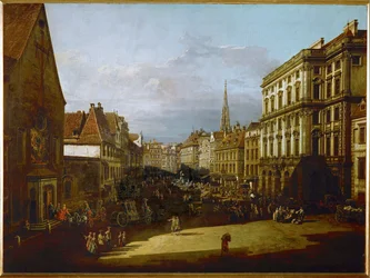 Il Mehlmarkt di Vienna, Austria (olio su tela)