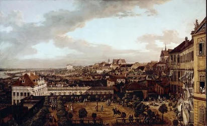 Veduta di Varsavia dalla loggia est della villa reale verso Cracovia