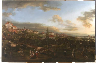 Veduta di Varsavia con il palazzo Ordynacki