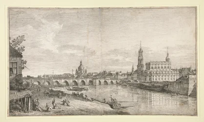 Veduta del ponte di Dresda sull