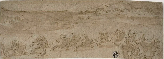 Cavalieri sulla riva