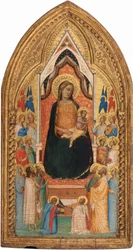 Madonna con bambino e santi e angeli
