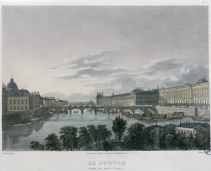 Il Pont o Passerelle des Arts, Parigi, 1832