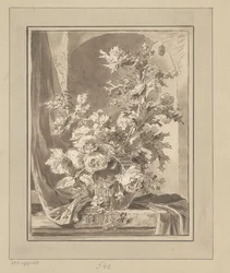 Vaso con fiori per una nicchia