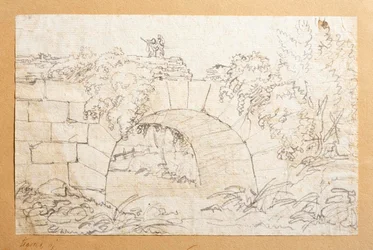 Il ponte Ponte de Nono sul fiume Marrano, fuori Roma (?)