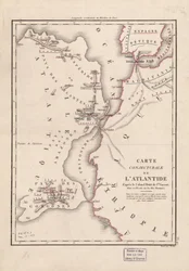 Mappa congetturale di Atlantide - dal colonnello Bory de St. Vincent... LOC 2006627670