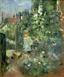 Bambino tra i fiori di malvarosa, 1881
