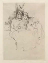 La Lezione di Disegno (Berthe Morisot Disegna con Sua Figlia)