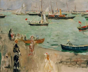 Veduta del Solent (Isola di Wight) o Marina in Inghilterra