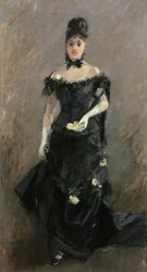 Donna in nero o Davanti al teatro, 1875