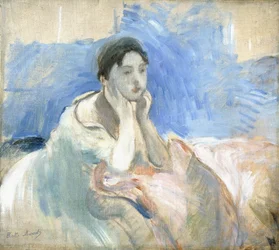 Giovane ragazza appoggiata