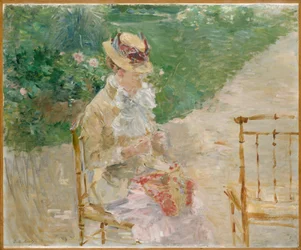 Giovane donna che lavora a maglia, c.1883