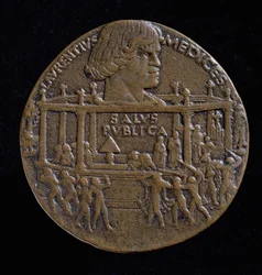 Medaglia con la testa di Lorenzo De