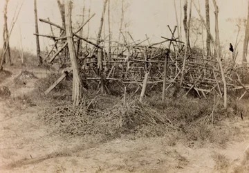 Album della Prima Guerra Mondiale in Friuli-Venezia Giulia: ostacolo difensivo (cavalli di Frisia), 05/1916