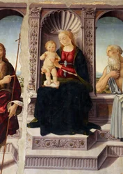 Madonna con Bambino in trono e i santi Giovanni Battista e Jeronimo