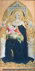 Madonna in trono con Bambino e quattro angeli, c.1433 (tempera e foglia d