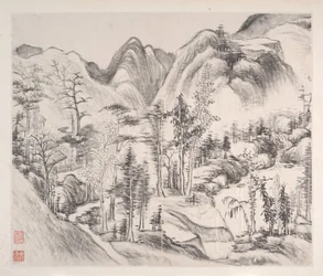 Paesaggi, datati 1814 (album di otto fogli; inchiostro su carta)