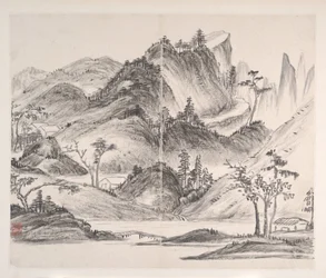 Paesaggi, datati 1814 (album di otto fogli; inchiostro su carta)