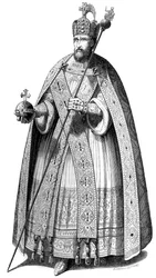 Il costume indossato dagli imperatori durante le loro incoronazioni fin dai tempi di Carlo Magno, 1579 1846.