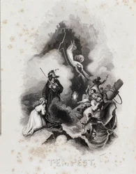 Incisione di Blanchard per il primo atto de La Tempesta di William Shakespeare