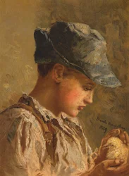Ragazzo con un uccello