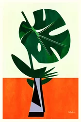 Foglia di Monstera in stile Mid-Century