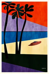Palme al tramonto tropicale